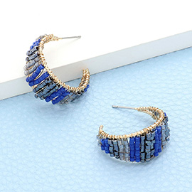 Beaded Hoop Earrings