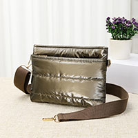 Solid Puffer Crossbody Bag