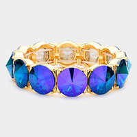 Round Stone Stretch Evening Bracelet