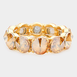 Round Stone Stretch Evening Bracelet