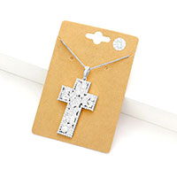 CZ Cross Pendant Necklace