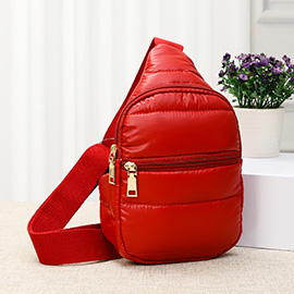 Solid Puffer Mini Sling Bag