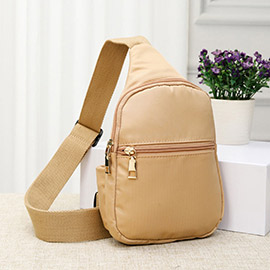 Solid Nylon Mini Sling Bag