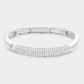 Rhinestone Embellished Stretch Bracelet