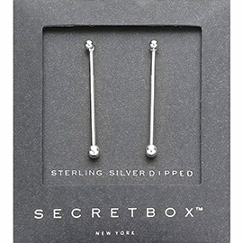 SECRET BOX_Sterling Silver Dipped Metal Ball Dangle Earrings