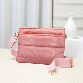 Solid Puffer Crossbody Bag