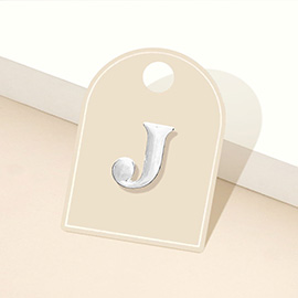 -J- Metal Monogram Initial Lapel Mini Pin Brooch