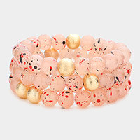 3PCS - Paint Splash Beaded Stretch Bracelets