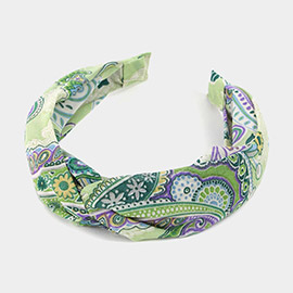 Paisley Patterned Twisted Headband