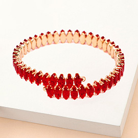 Marquise Stone Cluster Evening Bracelet
