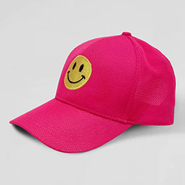 Smile Accented Mesh Baseball Cap