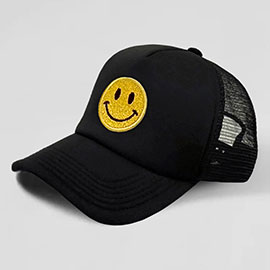 Smile Accented Mesh Back Baseball Cap