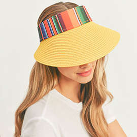 Serape Straw Visor Sun Hat