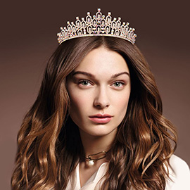 Rhinestone Open Hexagon Cluster Princess Tiara