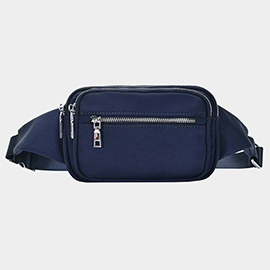 Solid Rectangle Sling Bag / Fanny Pack / Belt Bag