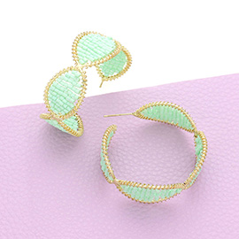 Bead Wrapped Hoop Earrings