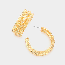 Bold Metal Hoop Earrings