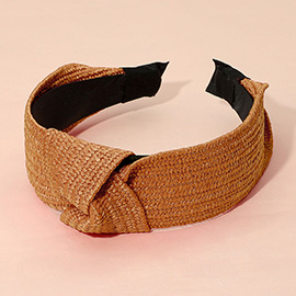Straw Knot Burnout Headband