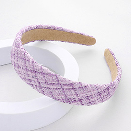 Check Patterned Tweed Headband