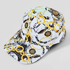 Chain Patterned Baseball Cap