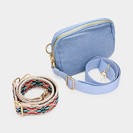 Interchangeable Strap Denim Sling Bag / Fanny Pack / Belt Bag