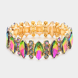 Marquise Stone Accented Stretch Evening Bracelet