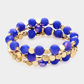 3PCS - Paint Splash Beaded Stretch Bracelets