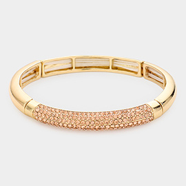 Rhinestone Embellished Stretch Bracelet