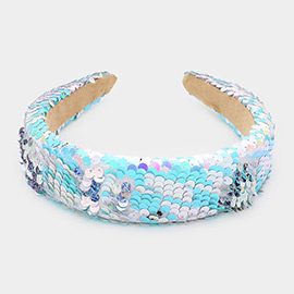 Reversible Hologram Sequin Headband