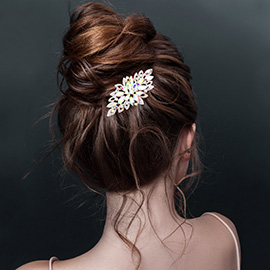 Marquise Stone Cluster Hair Comb