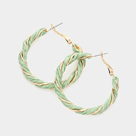 Twisted Raffia Hoop Earrings