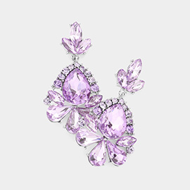 Marquise Crystal Statement Evening Earrings