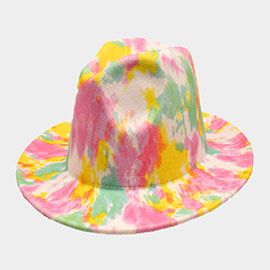 Tie Dye Patterned Panama Hat