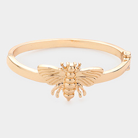 Metal Honey Bee Hinged Bracelet