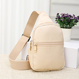 Solid Nylon Mini Sling Bag
