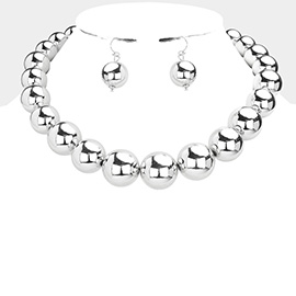 Metal Ball Collar Necklace