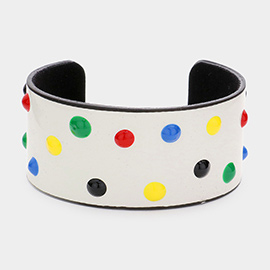 Colorful Polka Dot Cuff Bracelet