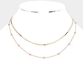 Bead Station Double Layered Necklace