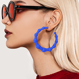 Colored Bamboo Hoop Earrings