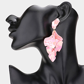 Petal Cluster Vine Link Dangle Earrings