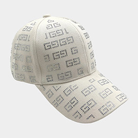 Patterned Bling Baseball Cap