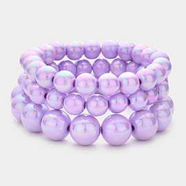 3PCS - Hologram Beaded Stretch Bracelets