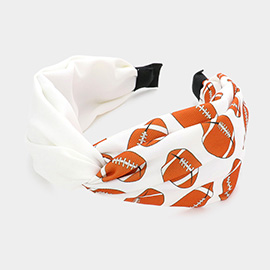 Game Day Football Patterned Twisted Headband