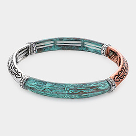 Embossed Metal Stretch Bracelet