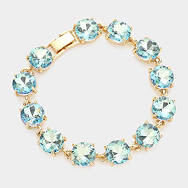 Round Stone Link Evening Bracelet