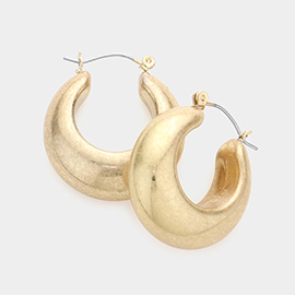 Metal Hoop Pin Catch Earrings