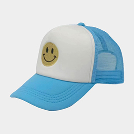 Smile Accented Mesh Back Baseball Cap