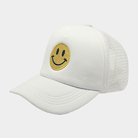 Smile Accented Mesh Back Baseball Cap