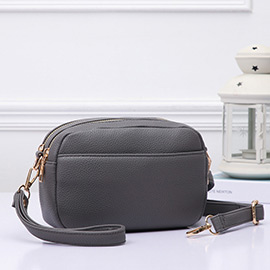 Pebbled Faux Leather Crossbody Bag