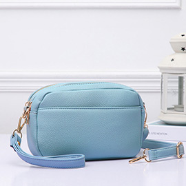 Pebbled Faux Leather Crossbody Bag